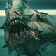 A prehistoric piranha menaces the camera in a special-effects shot from Piranha 3D.